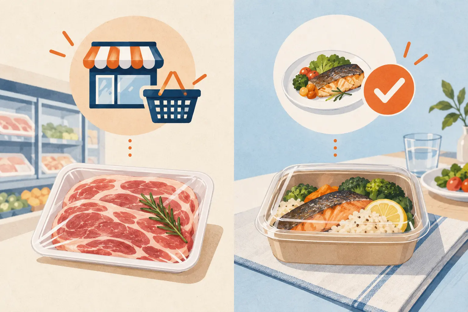 販売できる期間と表示条件下で食べられる期限の違いを対比した説明用図解